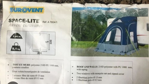 Eurovent caravan awning - eurovent,